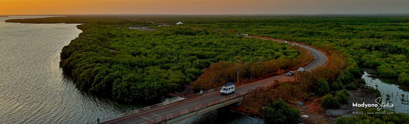 Le pont emblématique situé à l'entrée de la ville de Ziguinchor sur le fleuve Casamance.